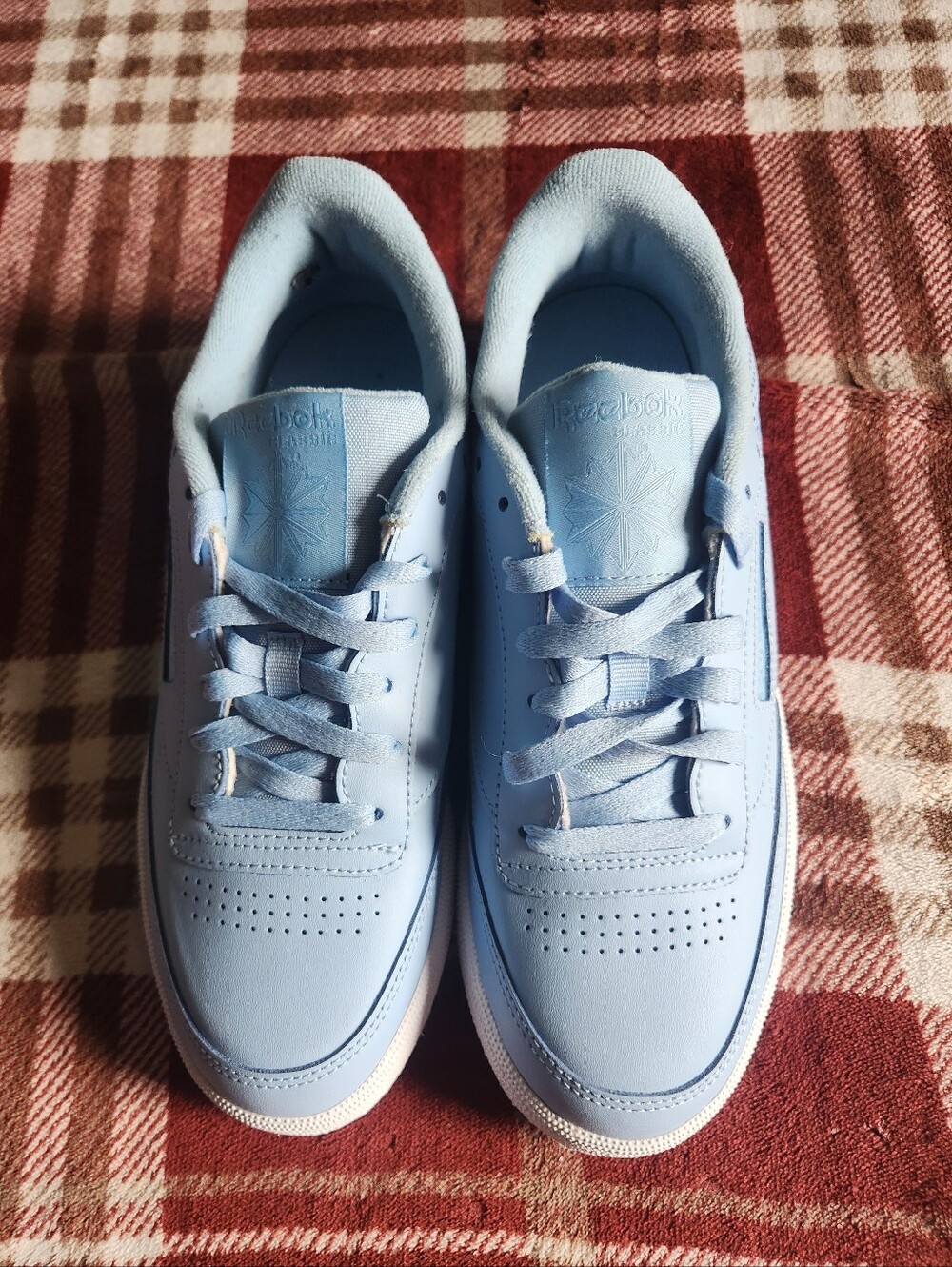 Reebok Women's Light Blue Leather Sneakers